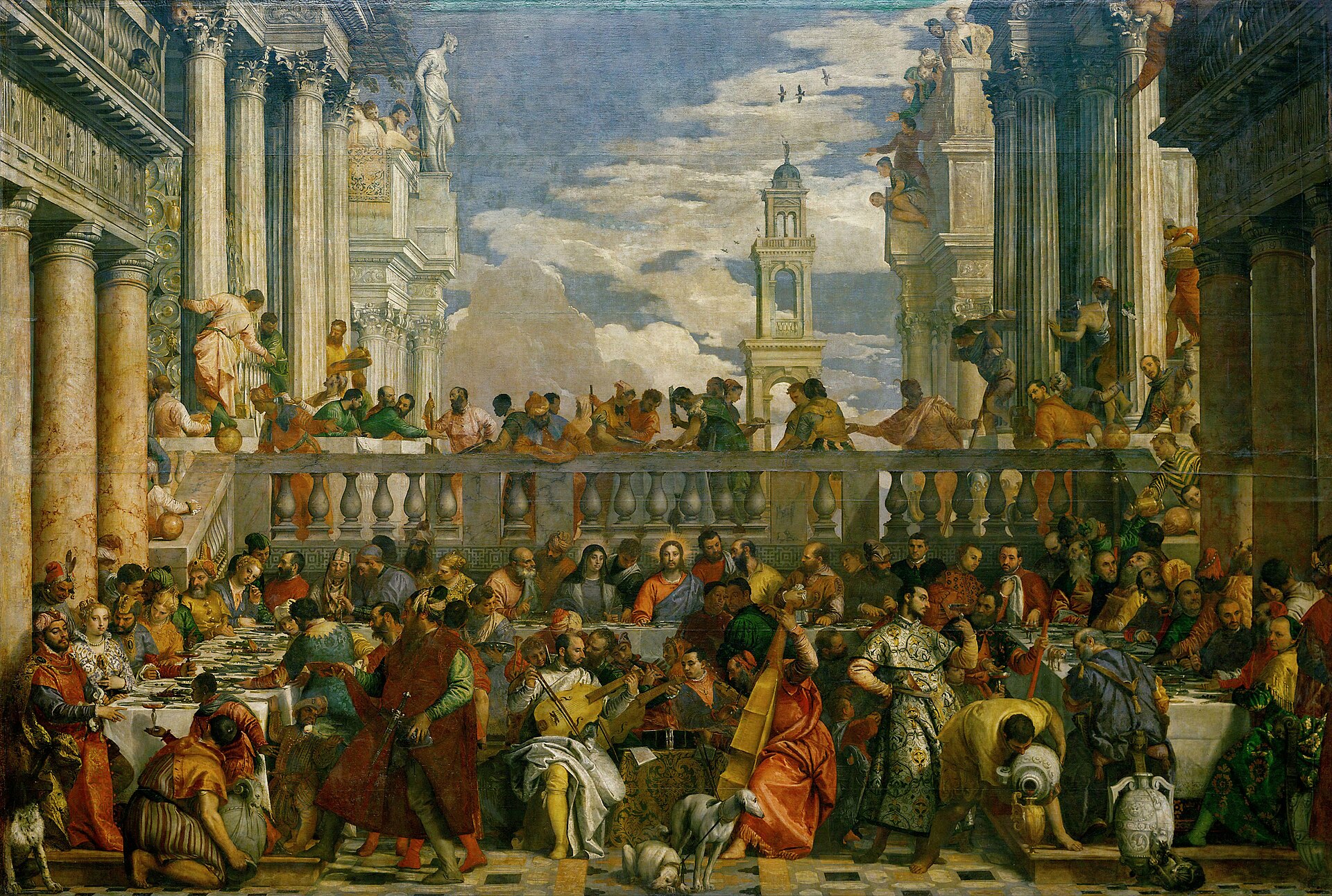 Veronese's The Wedding at Cana, a vast marble banquet under open sky